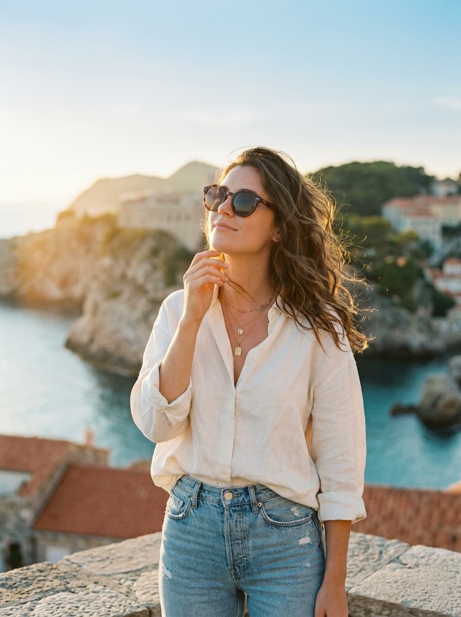 Editorial photography woman in sunlight